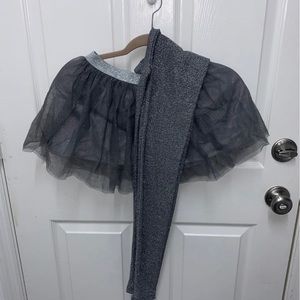 Silver Skirt with Leggings